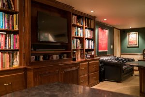 custom media cabinet for home office cabinetry