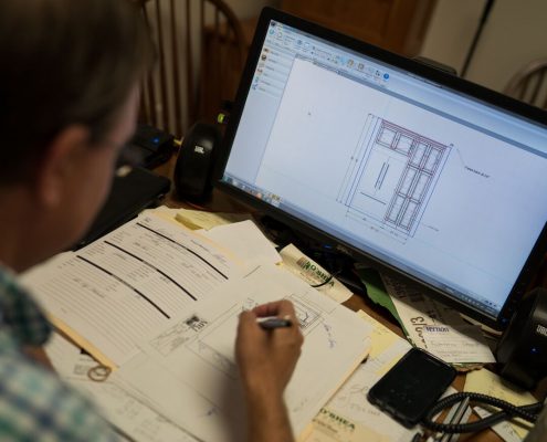 computer rendering of kitchen design