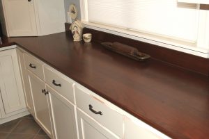 stained wood countertops